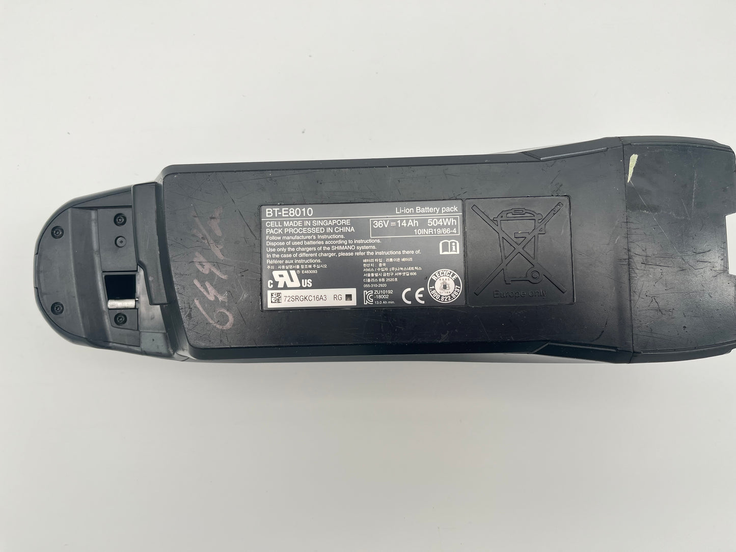 Shimano E-Bike Akku Battery Steps BT-E8010 36V, 504Wh, 14Ah, int.005