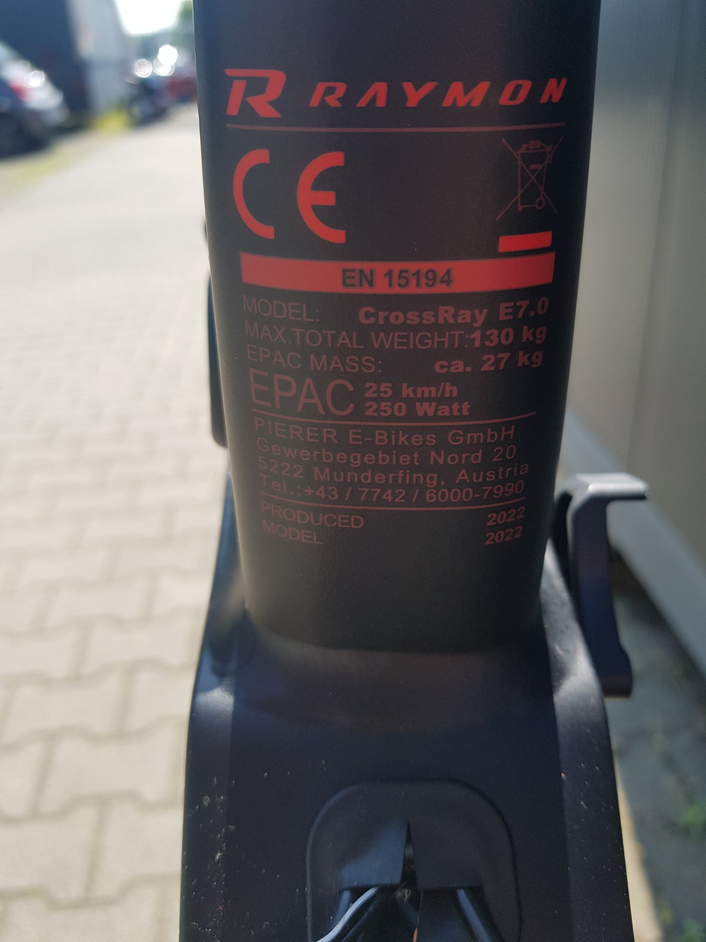 Raymon Cross Ray E 7.0 Rahmen Gr. M; AV2161; Nr.1 intern