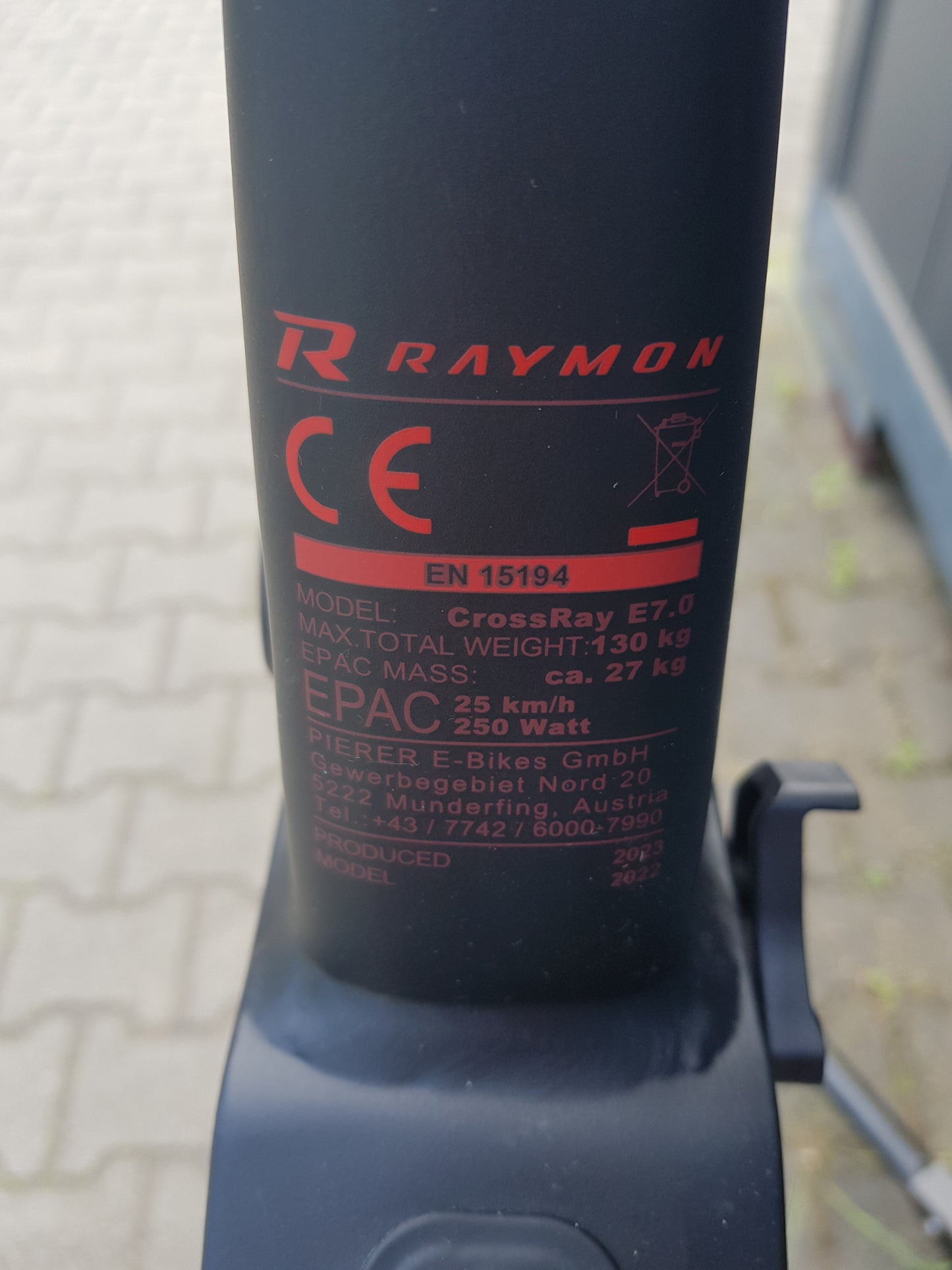 Raymon Tour Cross Ray E 7.0 Rahmen Gr. S; AV4835; Nr.6 intern