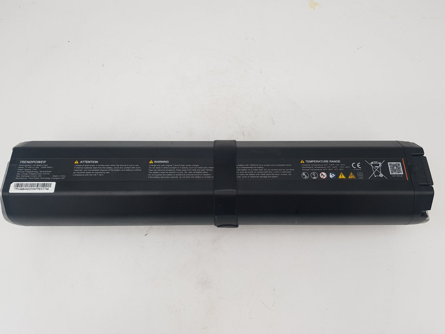 Trendpower TP-YMC-01-35S Shimano E-Bike Akku Battery 36V, 630Wh, Intube; 0749 int.