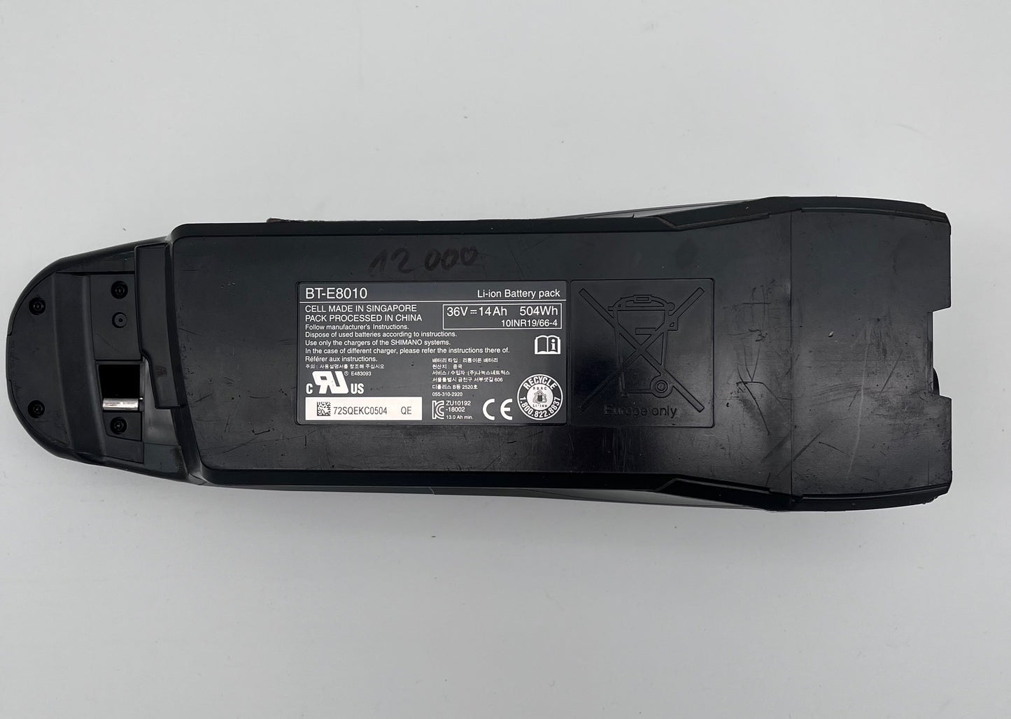 Shimano Steps BT-E8010 E-Bike Akku Battery 36V, 504Wh, 14Ah, 504 int.