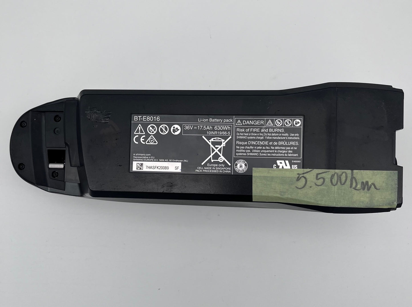 Shimano Steps BT-E8016 36V 17,5Ah 630Wh Rahmenakku EBike Batterie; int.0B9