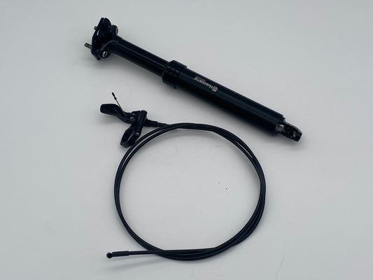 Telescopic seat post ⌀31.6cm height: 80mm, handlebar remote control, bowten cable, remote 